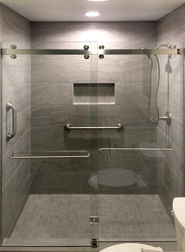 Cambridge Frameless Bypass Sliding Shower Door System